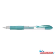   Zselés toll 0,7mm, nyomógombos Pilot G-2, írásszín metálzöld