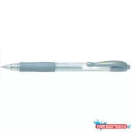   Zselés toll 0,7mm, nyomógombos Pilot G-2, írásszín ezüst