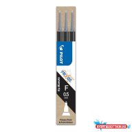   Rollertoll betét 0,5mm, írásvastagság 3 db/csom Pilot Frixion Ball, írásszín fekete