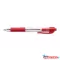 Golyóstoll 0,7mm, gumírozott piros átlátszó test, Bluering® R2, írásszín piros