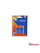 Elem tölthetõ akku AAA mikro 1,2V HR03 1200mah 4 db/csomag, Bluering(R)