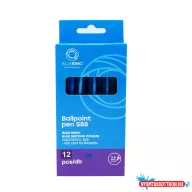   Golyóstoll 0,8mm, nyomógombos műanyag kék test, S88, Bluering® írásszín kék