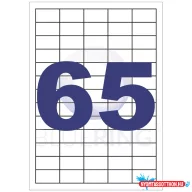   Etikett címke, 38,1x21,2mm, 100 lap, 65 címke/lap Bluering®