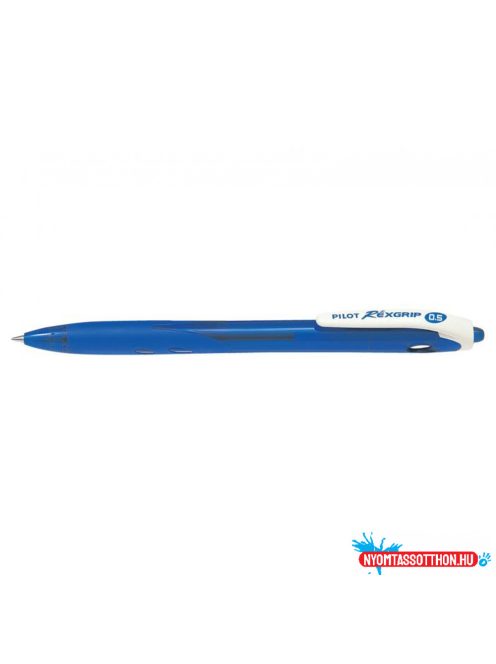 Golyóstoll, 0,5 mm, nyomógombos, PILOT "Rexgrip EF", kék