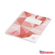   Spirálfüzet A4, 70lap, mûanyag borítós perforált lyukasztott Bluering(R) kockás