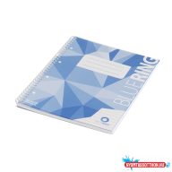   Spirálfüzet A4, 70lap, vonalas mûanyag borítós perforált lyukasztott Bluering(R)