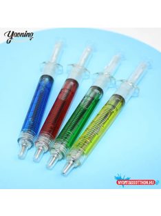 Színes fecskendő golyós toll, 0.5mm