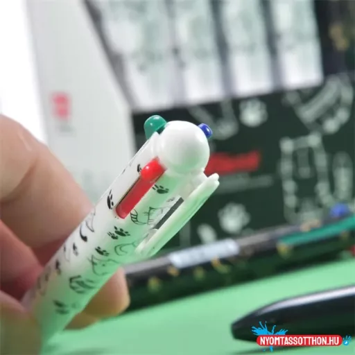 Többszínű cicás golyós toll, 0.5mm