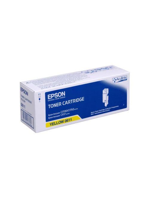 Epson C1700 Toner High Yellow 1.400 oldal (Eredeti)