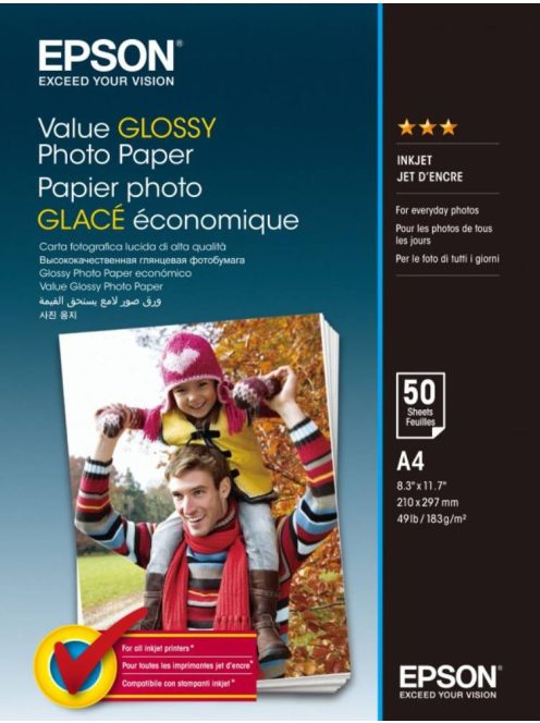 Epson A / 4 Economical Glossy Photo Paper 50 Sheet 183g