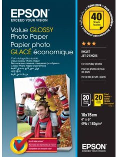 Epson 10x15 Economical Glossy Paper 20 Flat 183g
