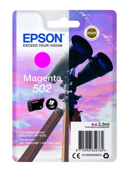 Epson T02V3 Cartridge Magenta 3.3ml (Original)