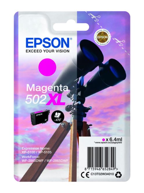 Epson T02W3 Cartridge Magenta 6.4ml (Original)