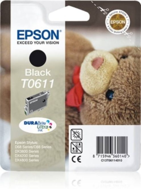 Epson T0611 Patron Black 8ml (Eredeti)