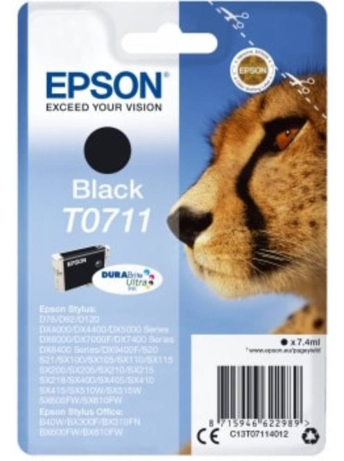 Epson T0711 cartridge Black 7.4ml (Original)