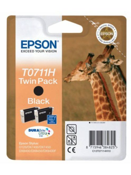Epson T07114H cartridge Black 2x11ml (Original)