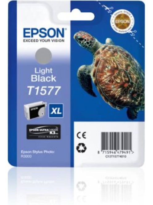Epson T1577 Patron Light Black 26ml (Original)
