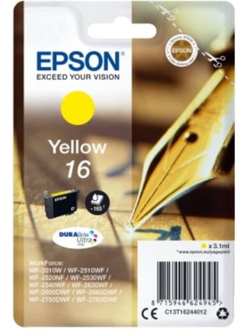 Epson T1624 cartridge Yellow 3.1ml 16 (Original)