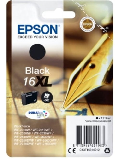 Epson T1631 Cartridge Black 12,9ml 16XL (Original)