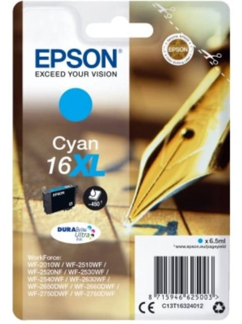 Epson T1632 cartridge Cyan 6.5ml 16XL (Original)