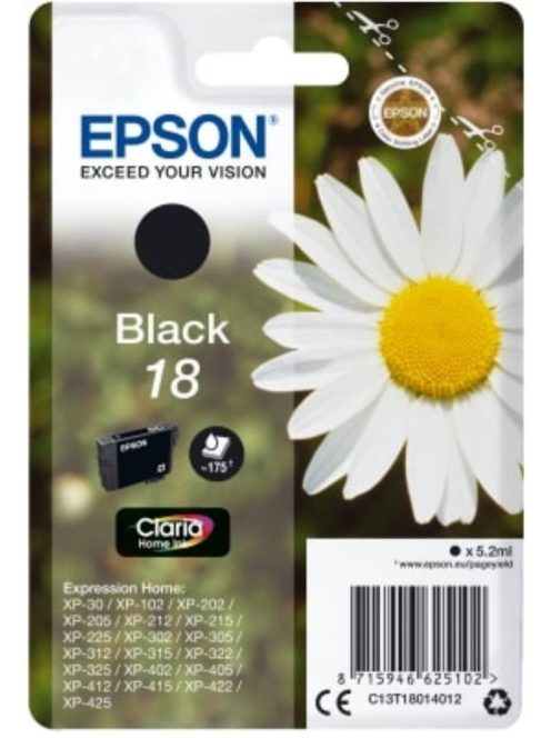Epson T1801 Cartridge Black 5.2ml (Original)