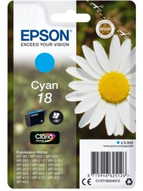 Epson T1802 cartridge Cyan 3.3ml (Original)