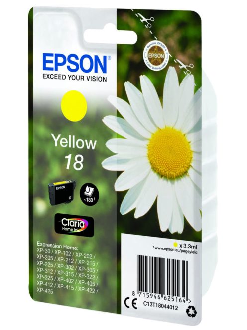 Epson T1804 cartridge Yellow 3.3ml (Original)