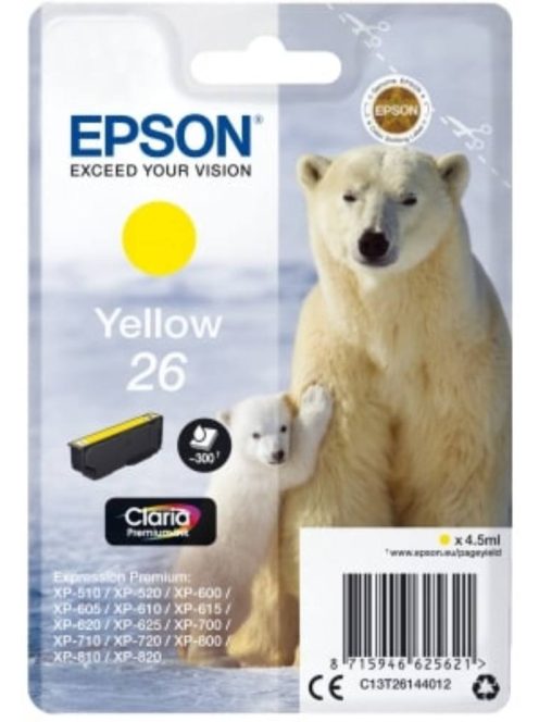 Epson T2614 cartridge Yellow 4.5ml 26 (Original)