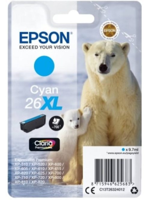 Epson T2632 Cartridge Cyan 9.7ml 26XL (Original)