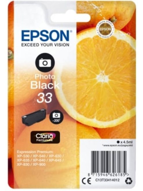 Epson T3341 Patron Photo Black 4.5 ml (Original)