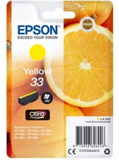 Epson T3344 Patron Yellow 4.5ml (Original)
