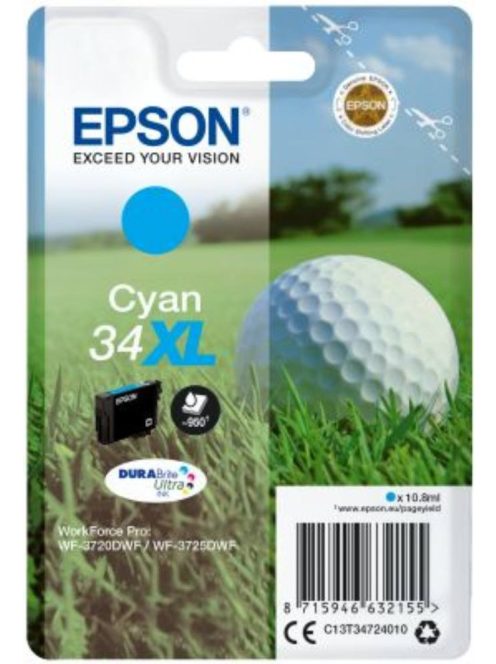 Epson T3472 Patron Cyan 10.8 ml (Original)