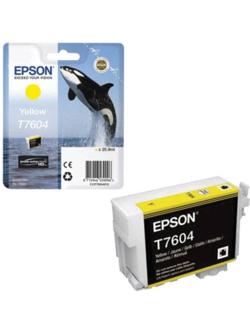 Epson T7604 cartridge Yellow 26ml (Original)