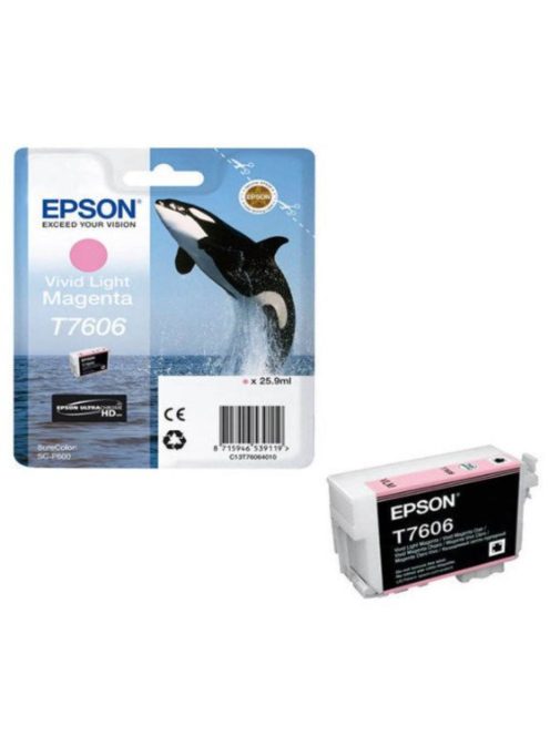 Epson T7606 Patron Light Magenta 26ml (Eredeti)