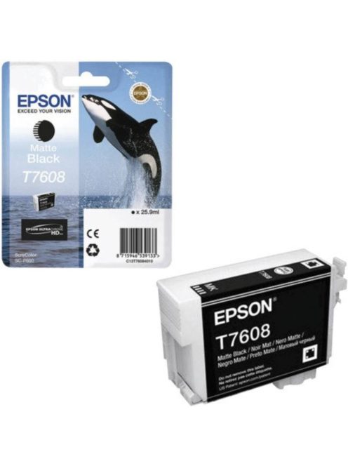 Epson T7608 Cartridge Matt Bk 26ml (Original)