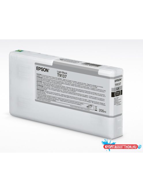 Epson T9137 Patron Light Black 200ml (Eredeti)