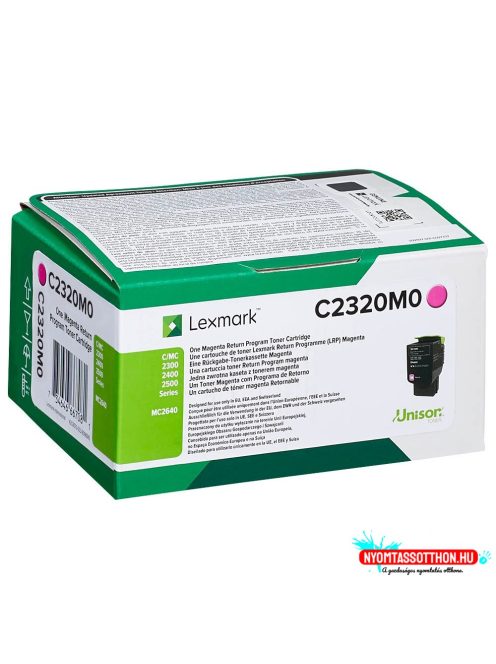Lexmark C2320M0 Magenta toner 1.000 oldal (Eredeti)