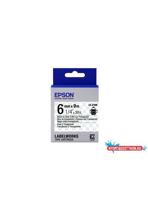 Epson LK-2TBN Black/Transparent 6mm szalag(9m)