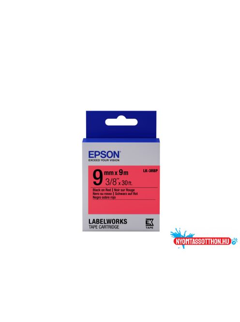 Epson LK-3RBP Black/Red 9mm szalag (9m)