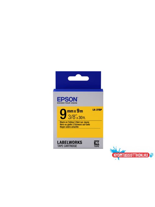 Epson LK-3YBP Black/Yellow 9mm szalag (9m)