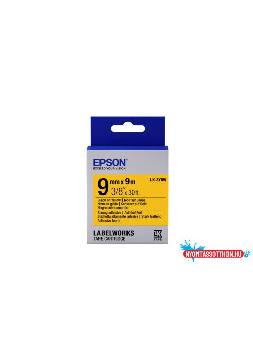 Epson LK-3YBW Black/Yellow 9mm szalag (9m)