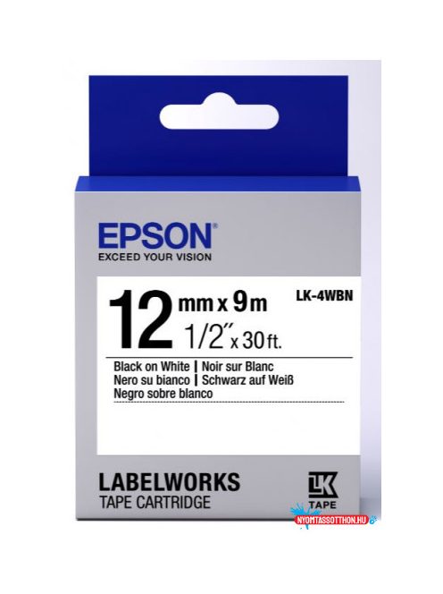 Epson LK4WBN Bk/White 12mm szalag (9m)