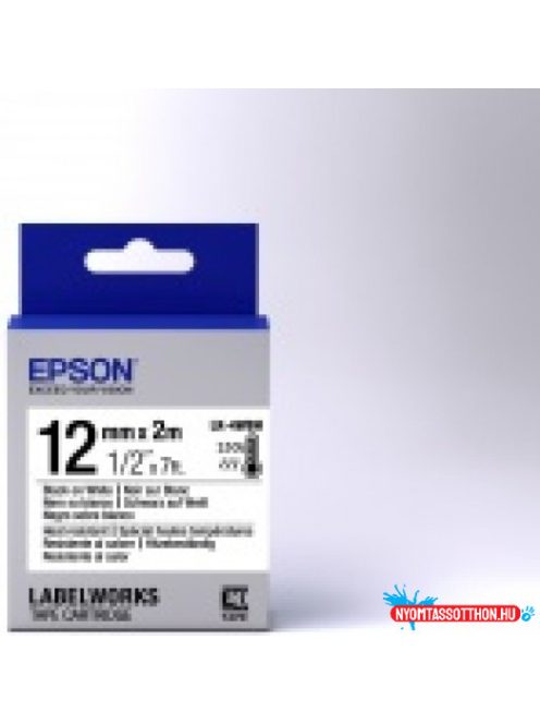 Epson LK-4WBH Black/White 12mm szalag (2m)