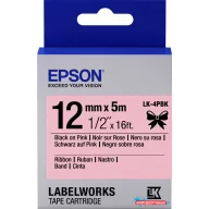 Epson LK-4PBlack Black/Pink 12mm szalag (5m)