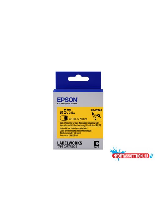 Epson LK-4YBA5 Black/Yellow 5mm szalag (2.5m)