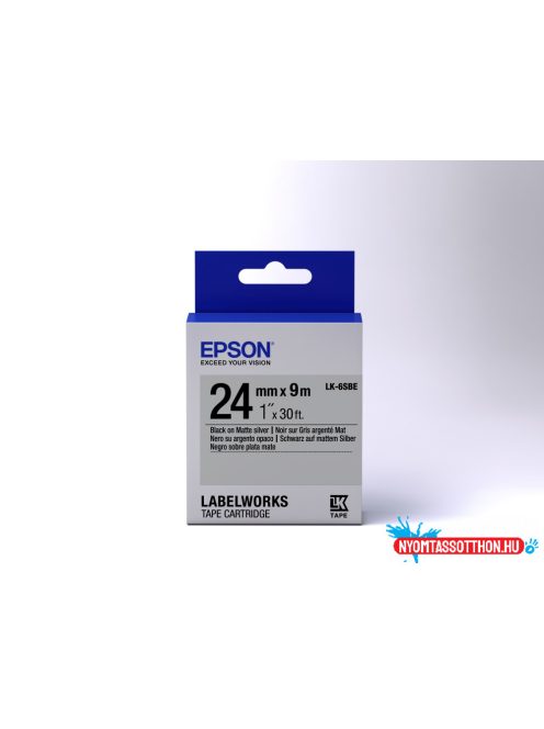 Epson LK-6SBE Black/Matt Silver 24mm szalag(9m)