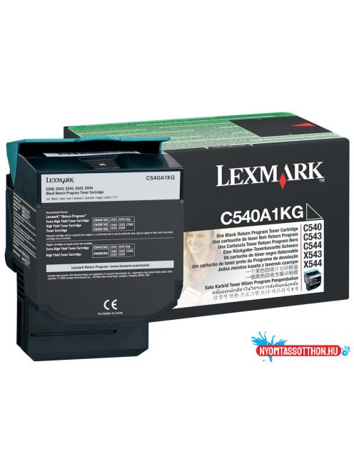 Lexmark C54x/X54x Return Toner Black 1.000 oldal (Eredeti) C540A1KG