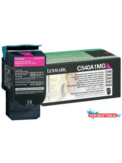Lexmark C54x/X54x Return Toner Magenta 1.000 oldal (Eredeti) C540A1MG