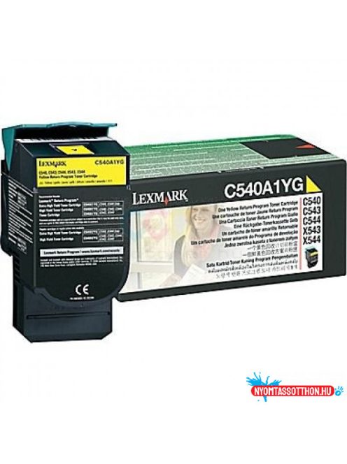 Lexmark C54x/X54x Return Toner Yellow 1.000 oldal (Eredeti) C540A1YG
