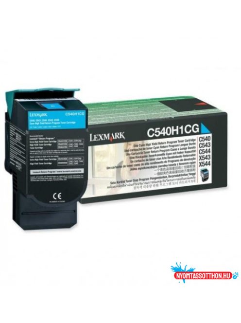 Lexmark C54x/X54x High Return Toner Cyan 2.000 oldal (Eredeti) C540H1CG